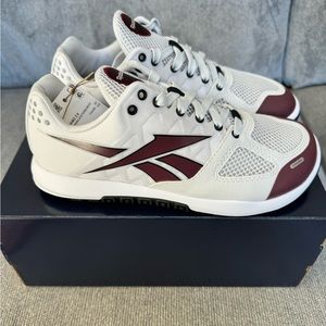 Reebok Nano 2.0 women’s size 7. White and maroon. BNIB